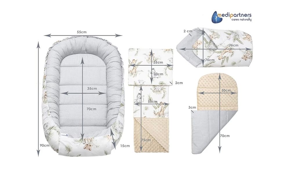 Ninho de bebé + redutor + manta swaddle