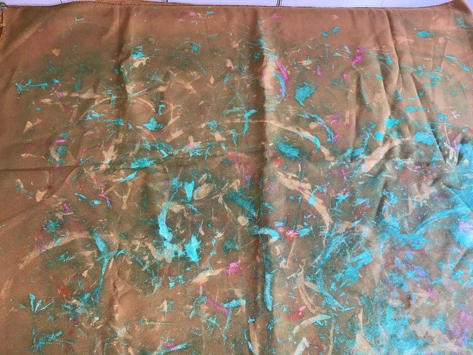 Conjunto de tecidos pintados á mão