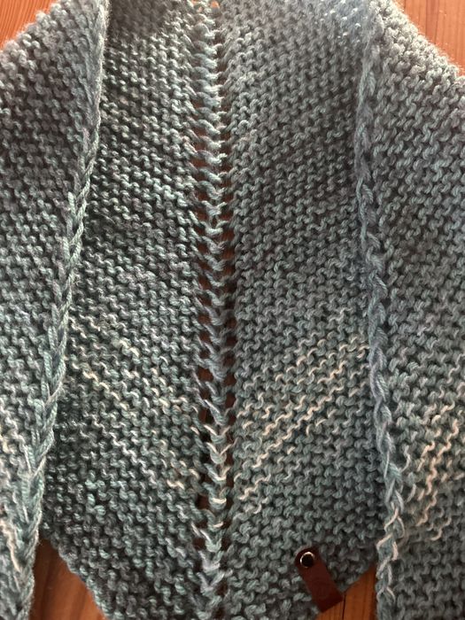 Chusta Handmade rekodzielo turkusowa