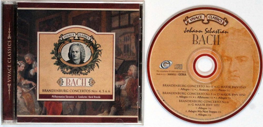 (CD) Bach - Brandenburg Concertos Nos 4, 5 & 6
