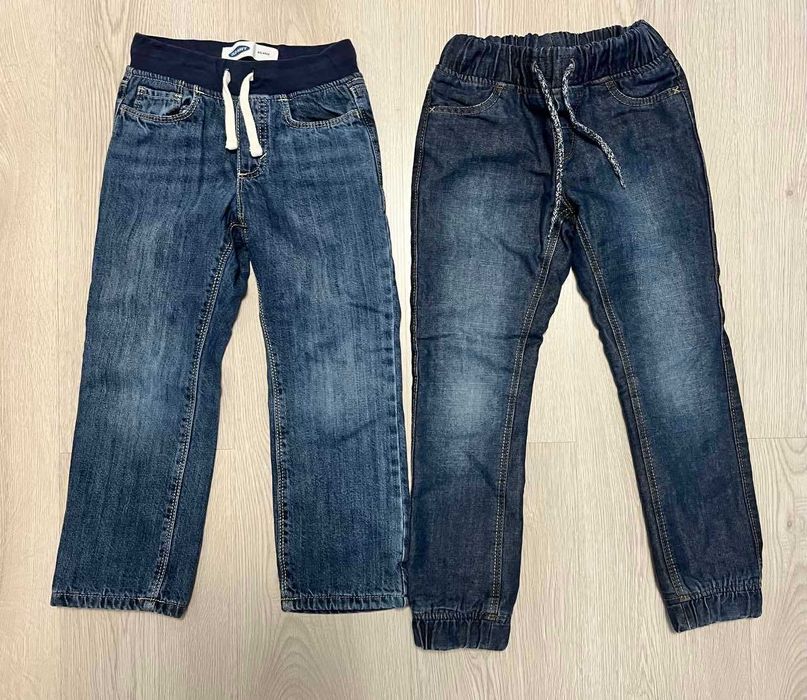 Утепленные джинсы на флисе на 5-6 лет