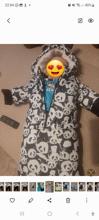 Зимний детский комбинезон-трансформер 3в1 для, с 0 до 2 лет