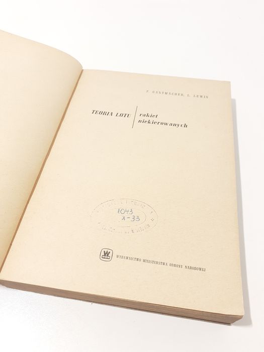 Teoria lotu rakiet niekierowanych MON 1961r