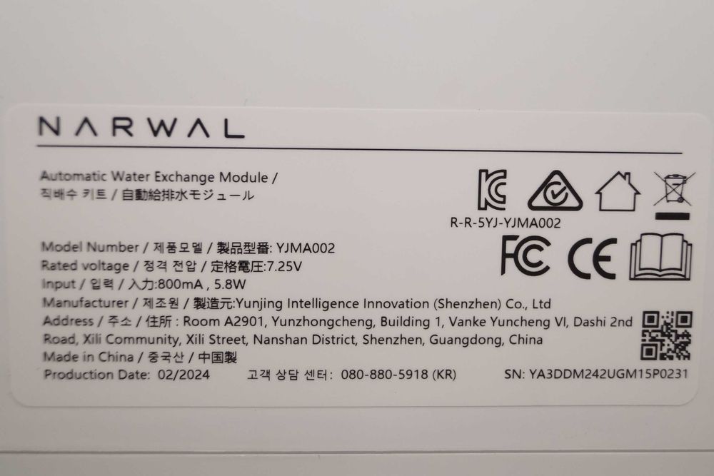 System stacja wymiany wody Narwal Automatic Water Exchange System
