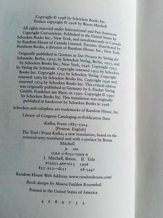 Livro O Processo - Kafka