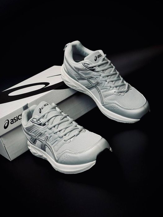 Мужские кроссовки Asics Gel серые комфортные кросовки асикс