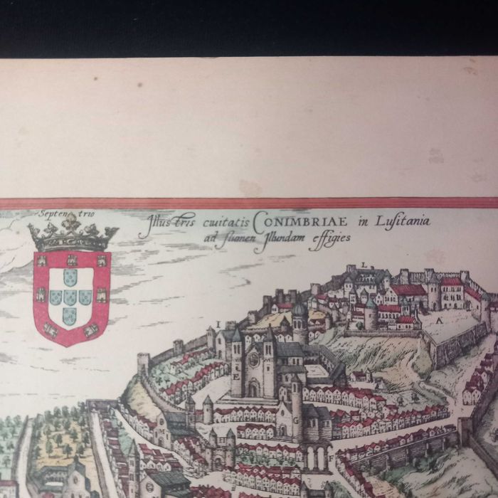 Mapa antigo de Coimbra