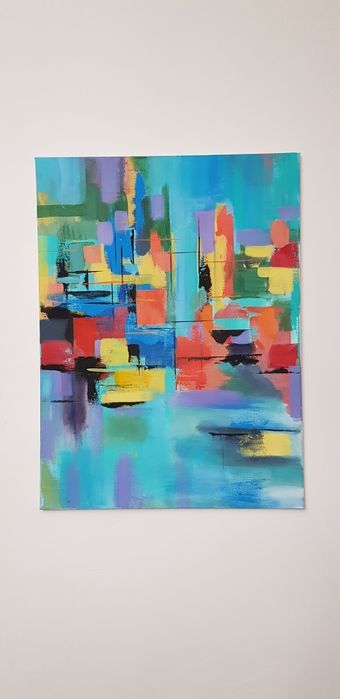 Картина 40/65, абстракция, лофт, интерьер, акрил, на холсте