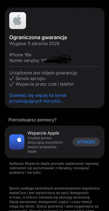 iPhone 16 e na gwarancji