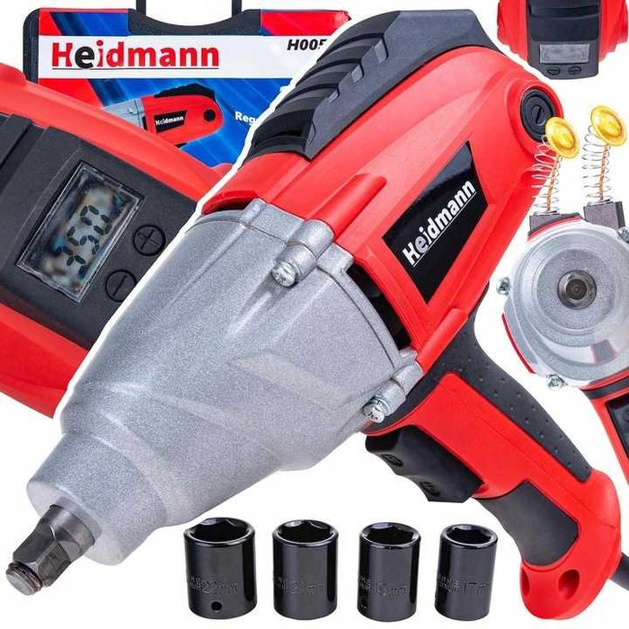 Klucz udarowy elektryczny mocny 800Nm LCD 1/2 CRV H00516