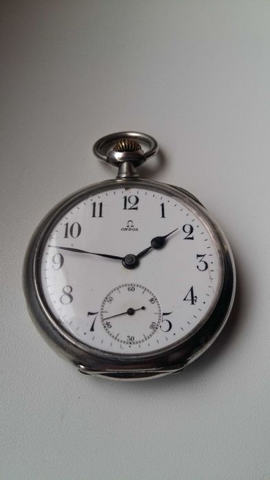 Zegarek kieszonkowy-dewizka Omega srebro 800 Grand Prix 1900 r