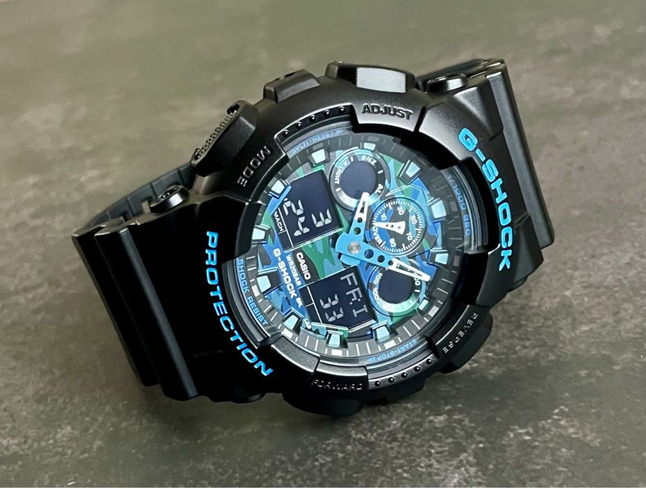 Годинник чоловічий Casio G-Shock GA-100CB-1A новий оригінал камуфляж
