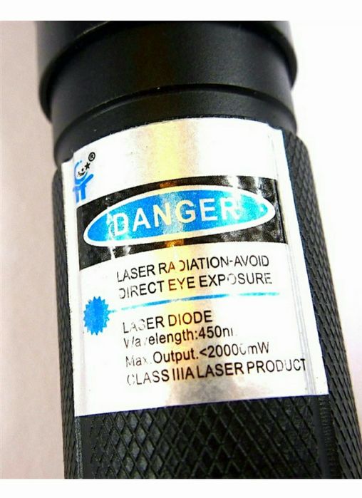 Laser Niebieski 2000 mW 2W Wskaźnik Laserowy Disco