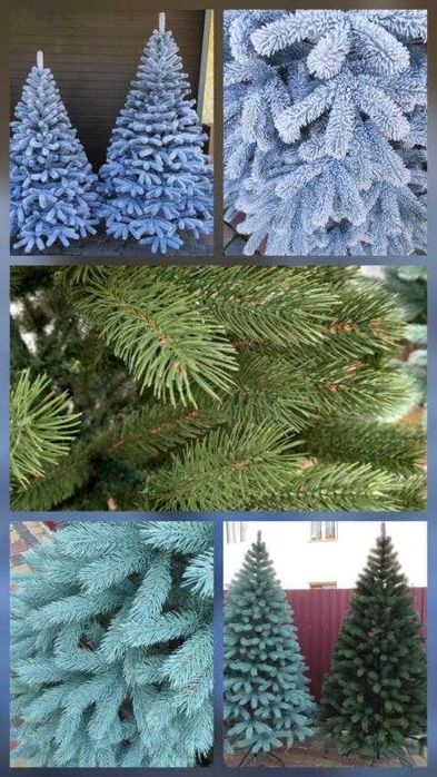 Ялинка штучна новорічна лита та гірлянди хвойні