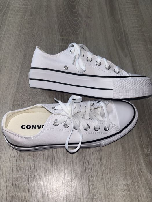 Biale buty converse 37 na podwyzszeniu nowe