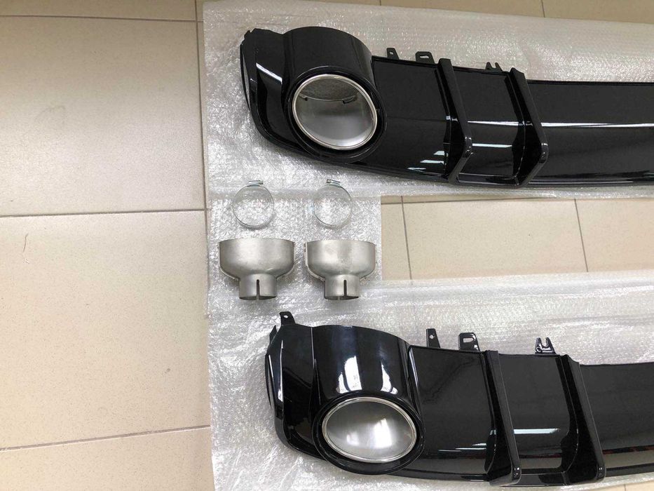 диффузор на бампер audi А4 B9 15-19 s line накладка заднего бампера а4