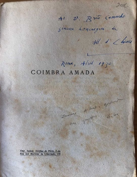 Coimbra Amada (Últimos versos) - Alberto d'Oliveira