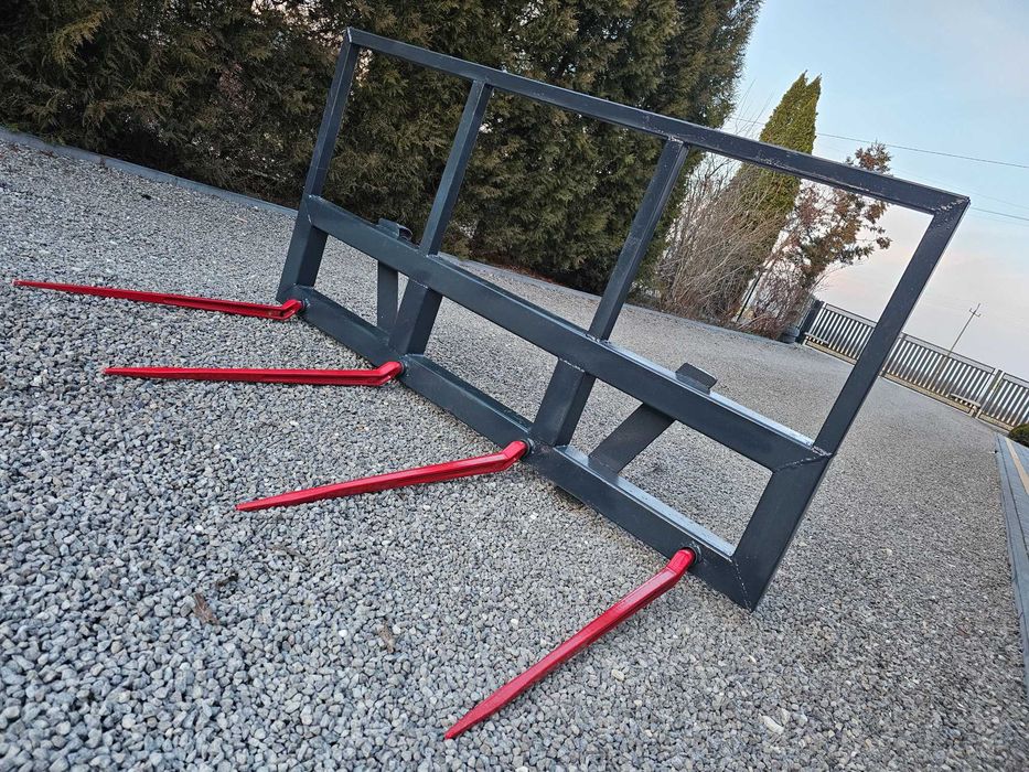 4 tuleje i kły widły do słomy bel siana bali balotów ramka euro MOCNA