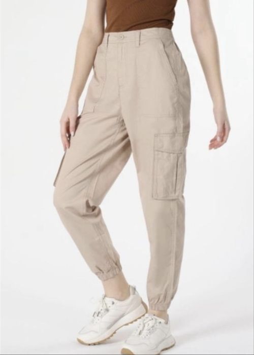 Джогери штани брюки s світлі з карманами на резинці zara