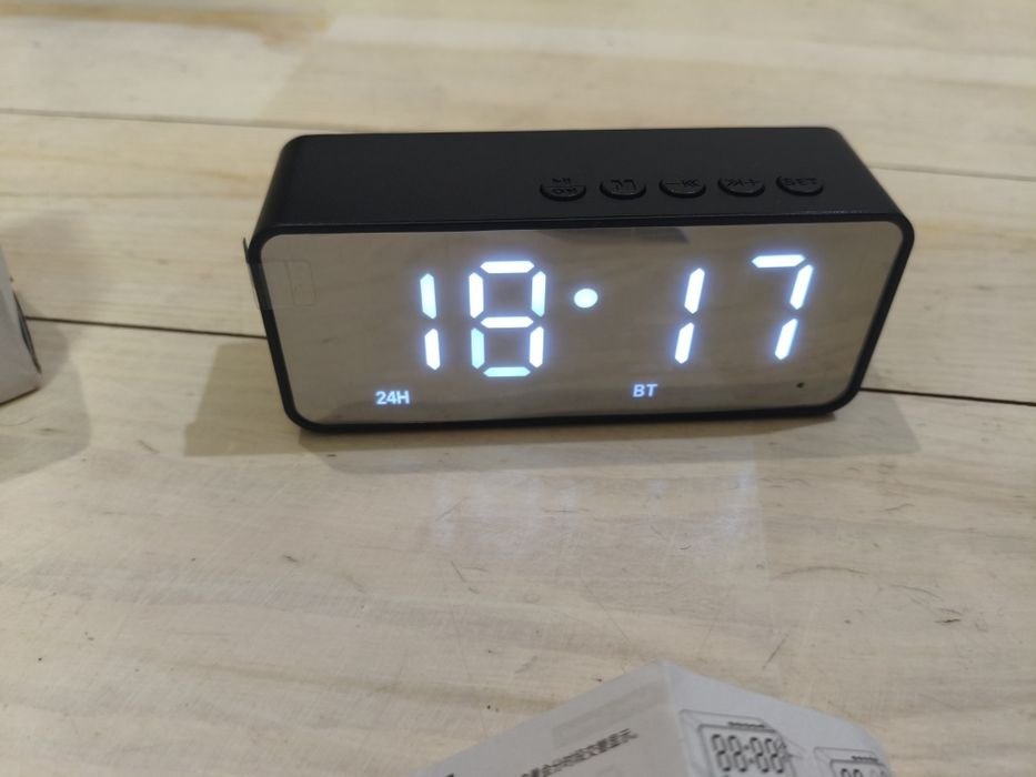 Часы Bluetooth динамик-колонка, температура, встроенный  аккумулятор