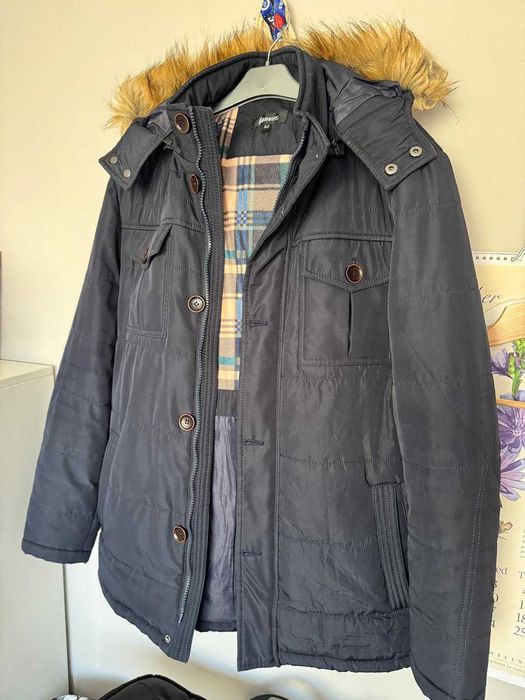 Kurtka zimowa Vernet (Cybina) - kaptur odpinany GRANATOWA - rozm 52