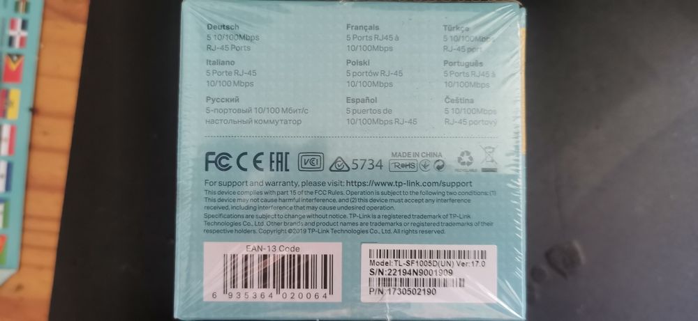 Switch TL-SF1005D TP-Link