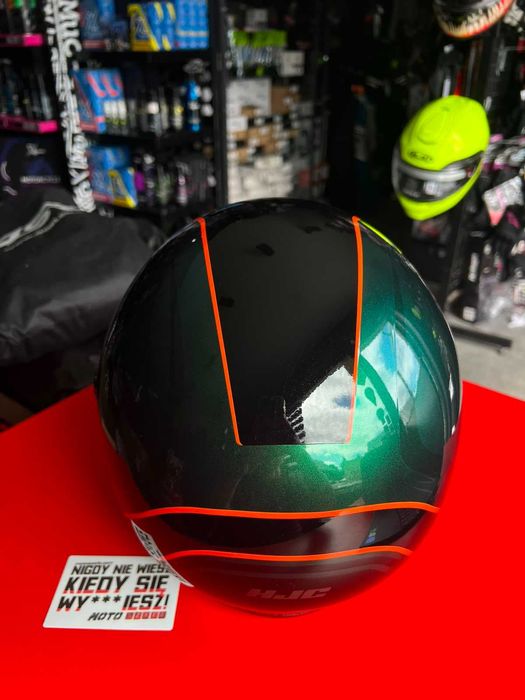 PROMOCJA! Kask motocyklowy HJC V10 HODU GREEN/BLACK 'S 'M/pytaj o rozmiary
