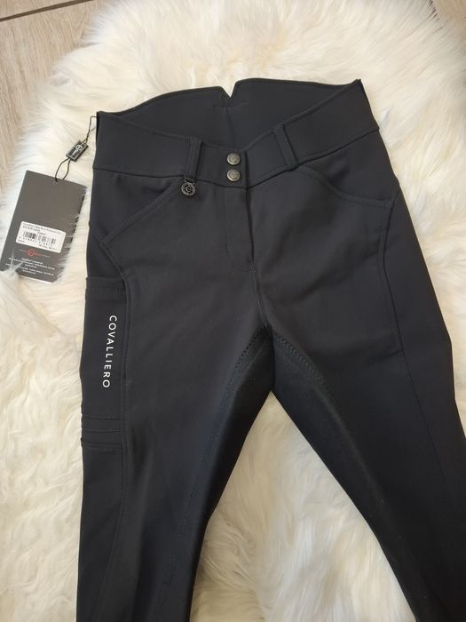 Bryczesy i legginsy jeździeckie Covalliero letnie czarne granatowe roz