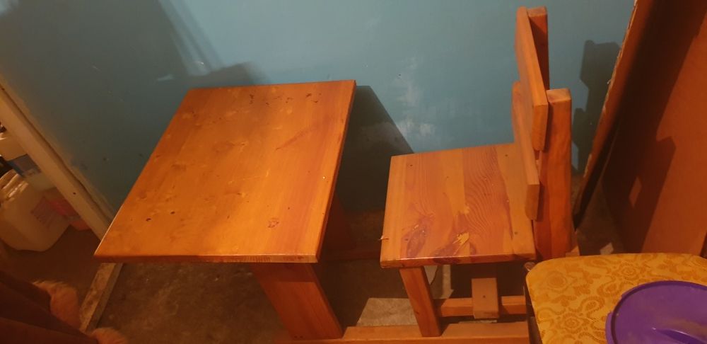 Парта школьная натуральное дерево