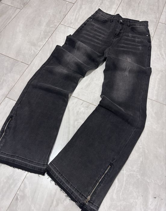 Black flared jeans