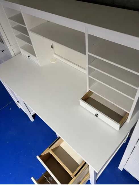 Biurko sosnowe ikea Hemnes + nadstawka jak nowe + dostawa Białystok