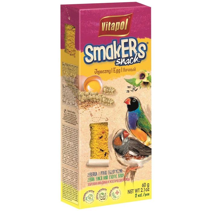 vitapol kolby jajeczne dla zeberek i ptaków egzotycznych 2szt w op