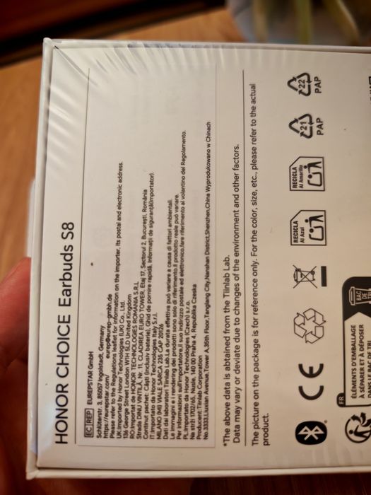 Nowe słuchawki bezprzewodowe Honor choice earbuds S8