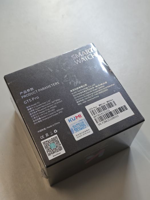 Smartwatch Kumi GT5 Pro - Preto