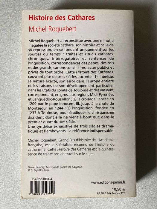 Histoire des Cathares, de Michel Roquebert