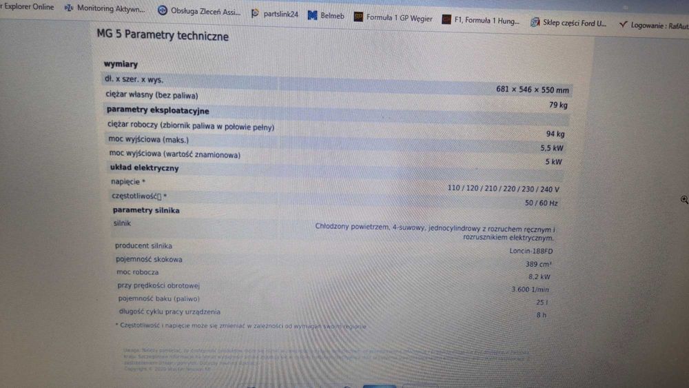 Agregat prądotwórczy Wacker Neuson MG5 MG 5 NOWY