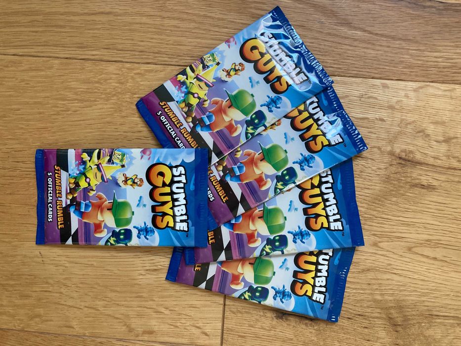 Pięć nowych saszetek kart Stumble Guys Rumble, 25 kart z 4. serii