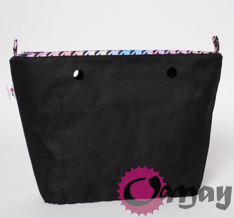 organizer OBAG STANDARD pepitka tęczowa 2 kieszenie wkład OMAY.PL