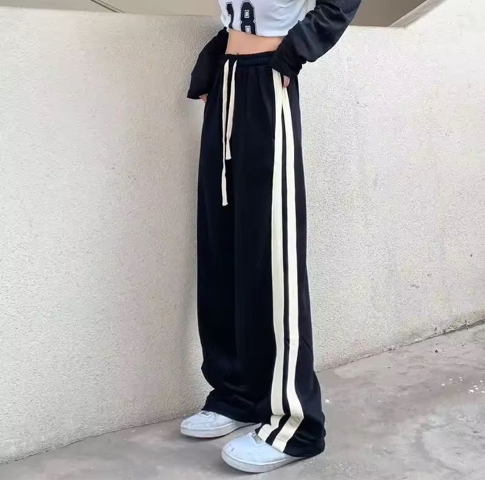 Чорні штани з полосками XS-S