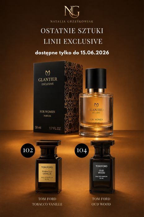 Eksluzywne perfumy Glantier ostatnie sztuki