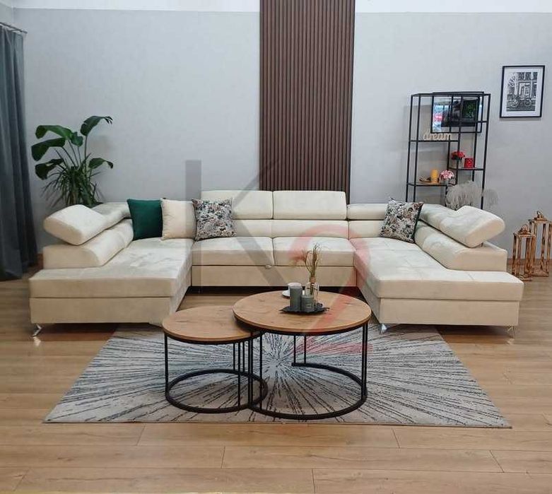 Narożnik MILANO U Kanapa Sofa z Funkcją spania USB DOSTAWA 3-7DNI