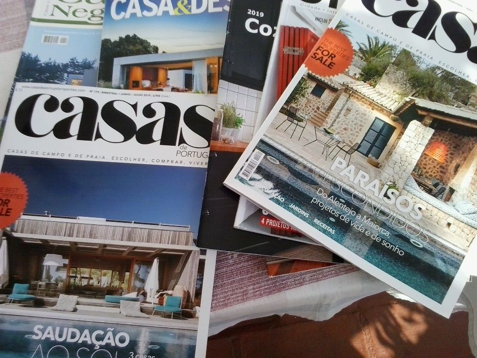 Livros revistas decoração dvd´s Alemães portugueses e ingleses