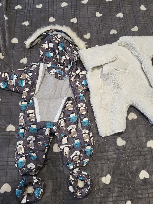 Зимовий Комбінезон Дитячий 0-1.5  роки зима осінь 2в1 ветронепродуваєм