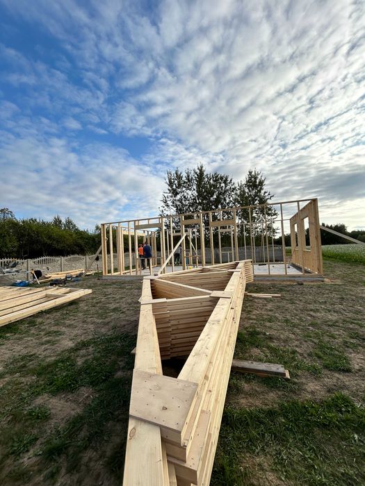 Wiązary dachowe, C24, konstrukcje drewniane