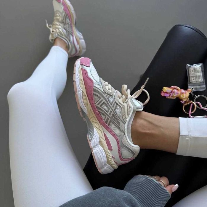 ‼️АКЦІЯ / Останні Розміри‼️Кроссовки Женские Asics Gel-NYC 1090 Cream Pink/Кросівки Жіночі Асікc