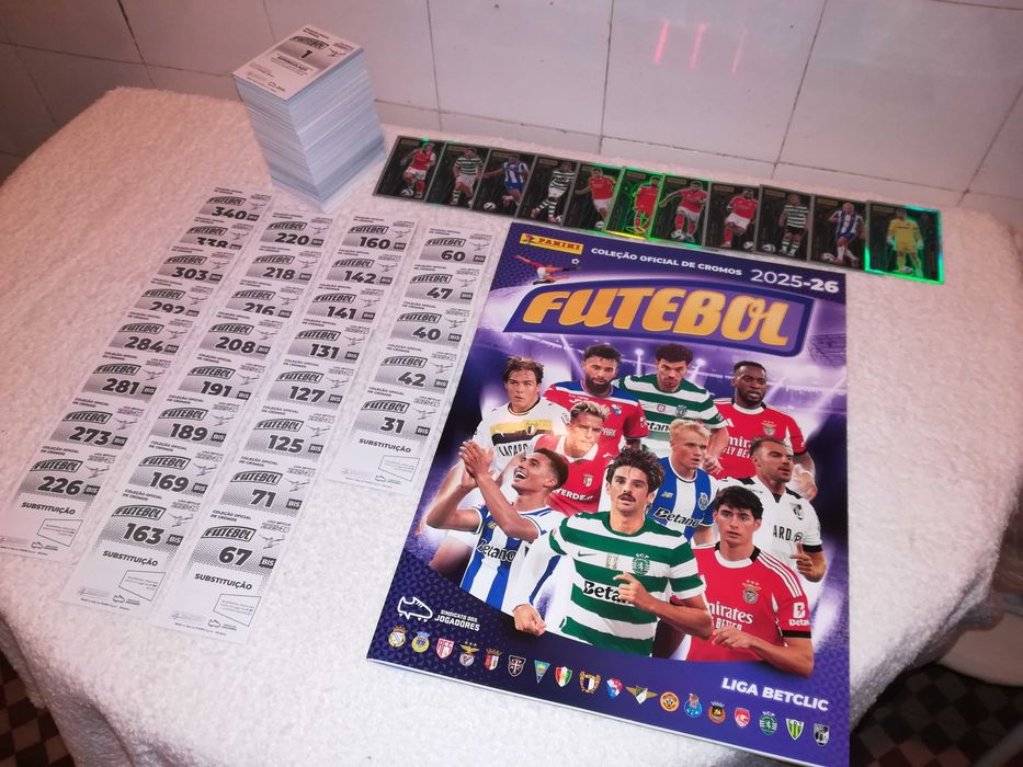 liga betclic 2025/26 (486 cromos + 29 bis + 11 premium) coleção completa