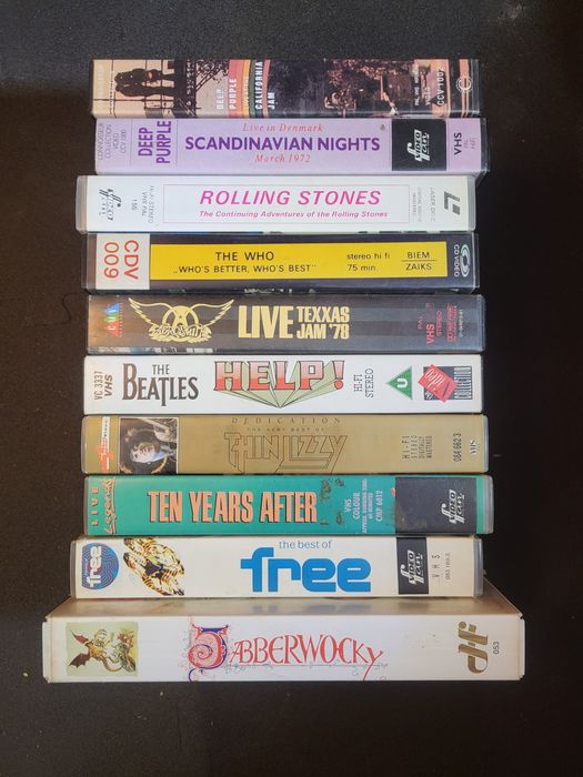Zestaw Rock 9x VHS koncerty Kraków Grzegórzki • OLX.pl