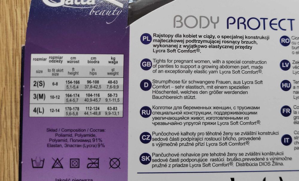 Rajstopy ciążowe GATTA BEAUTY 100den 3-M Nero