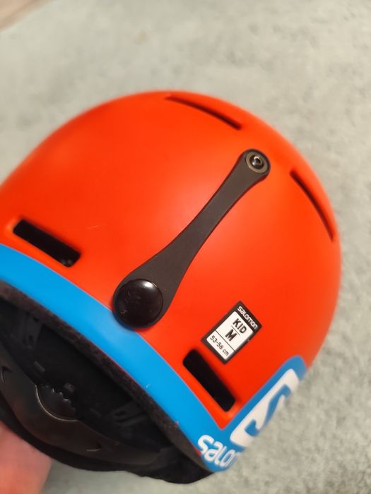 Kask Salomon kid 53-56 M pomarańczowy narciarski grom fluo Orange - bl