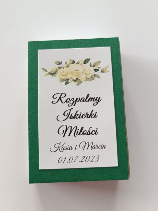 Zapałki personalizowane iskierki miłości zimne ognie